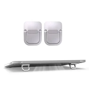 Exdtgt Portable Keyboard Riser, Mini Invisible Laptop Stand for Desk Silver