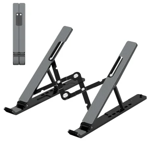Adjustable Laptop Stand, Portable Riser for Desk Black
