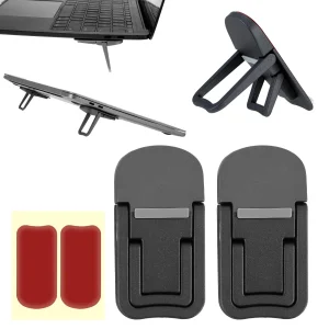2 Pcs Portable Laptop Stand Self Adhesive Foldable Keyboard Risers for Desktop