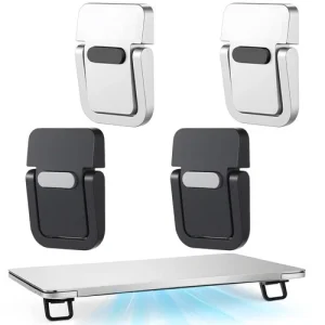 4 PCS Portable Keyboard Riser Mini Foldable Laptop Stand SelfAdhesive Feet